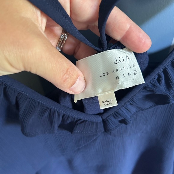 J.O.A Los Angeles JOA Stars Come Out Navy Blue Dress- Size L NWOT - Picture 5 of 11